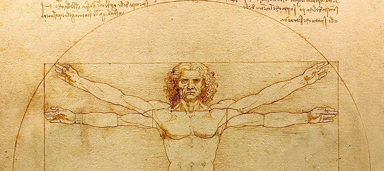 Der vitruvianische Mensch (Leonardo da Vinci) - Luc Viatour / https://Lucnix.be